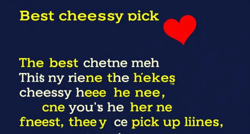 best cheesy pick up lines